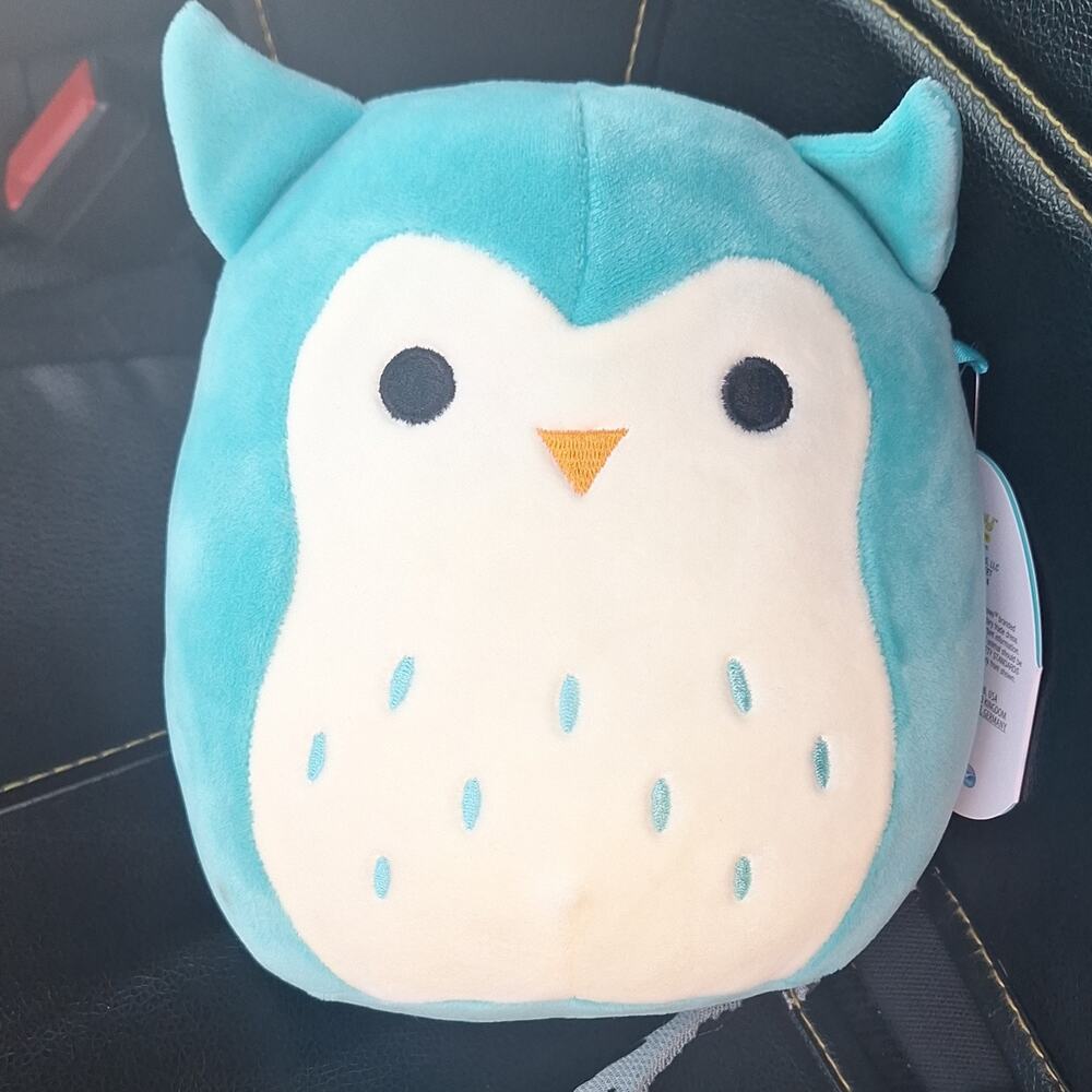 Squishmallows Blue Owl Plush Toy, Small 6-14in, Washable, 2021 SQ01557